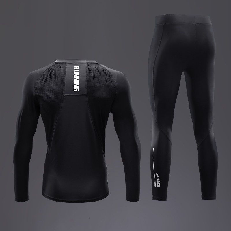 Compression Long Pant - Męski szybkoschnący kompresyjny dres z siateczkowym