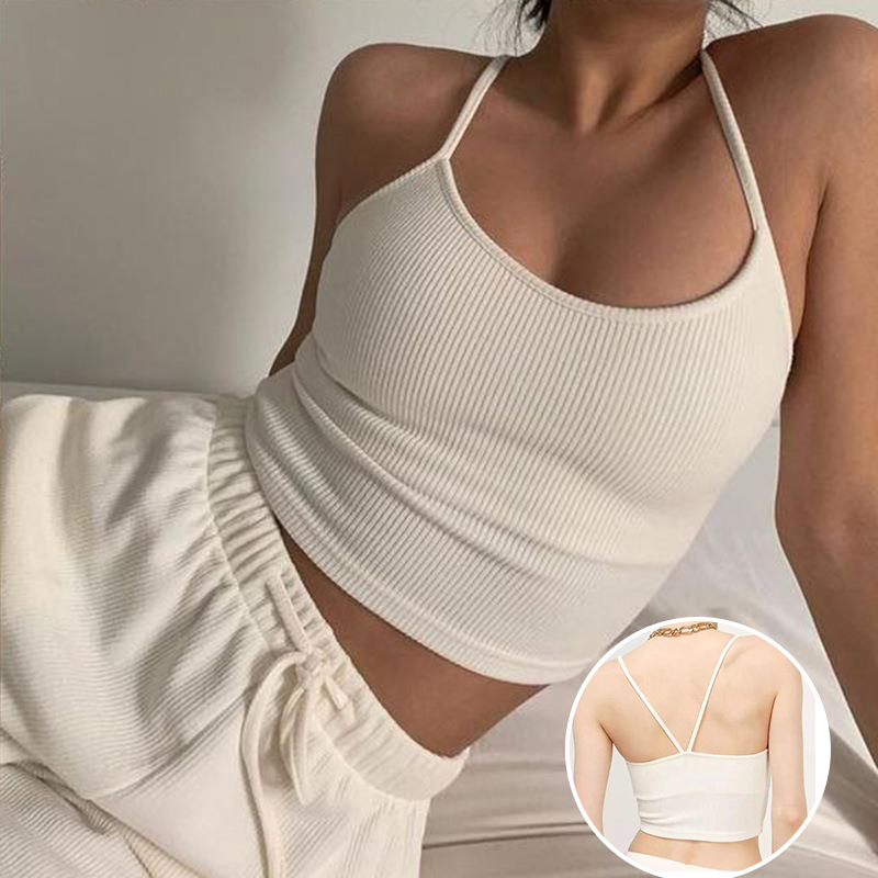 Tank Top Ribbed - 94% bawełna letnie podkoszulki damskie dzianiny