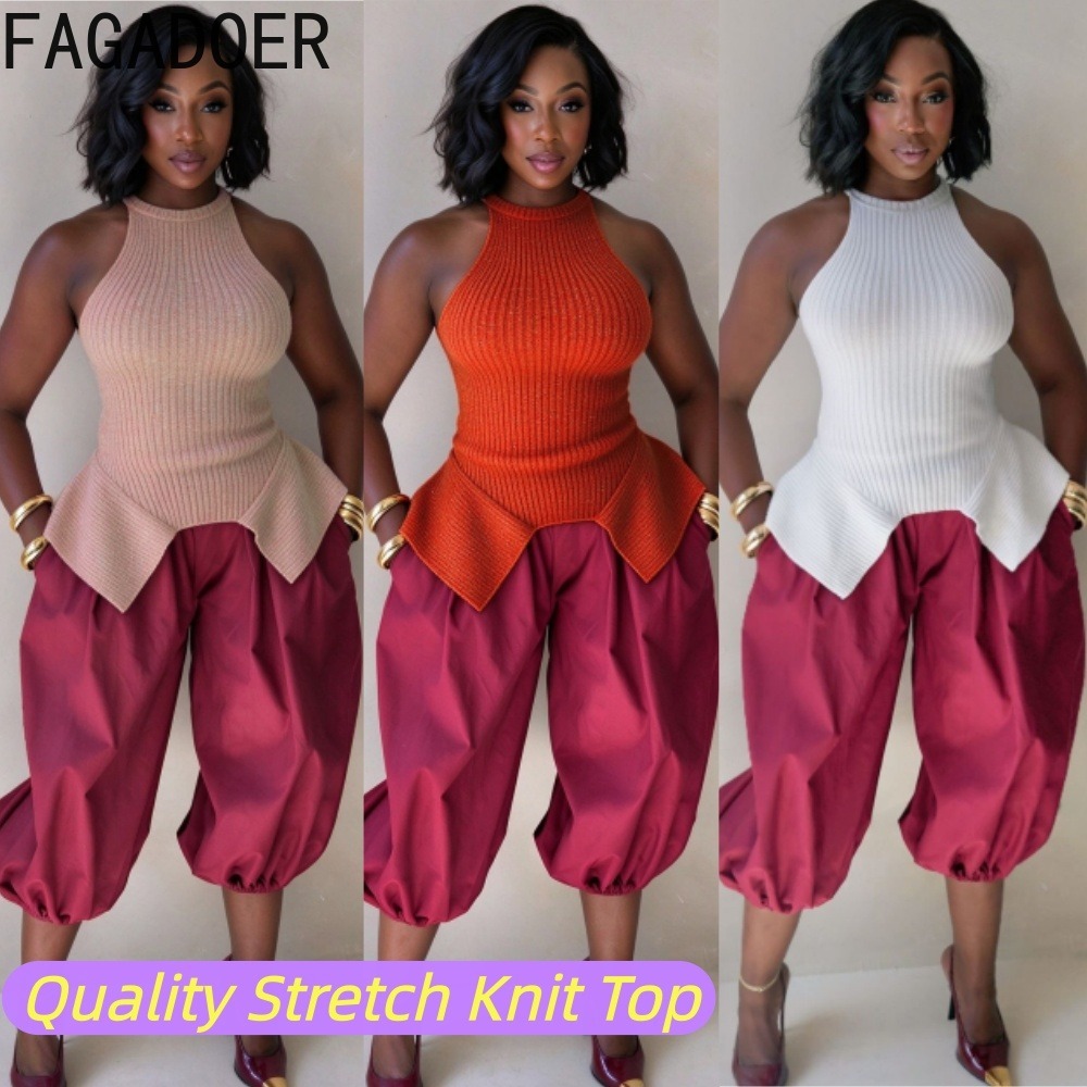 FAGADOER Damski swobodny top b – Tank Top Ribbed recenzja i cena